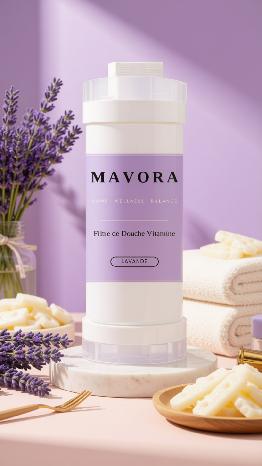 Filtre de Douche Vitaminé MAVORA - Lavande
