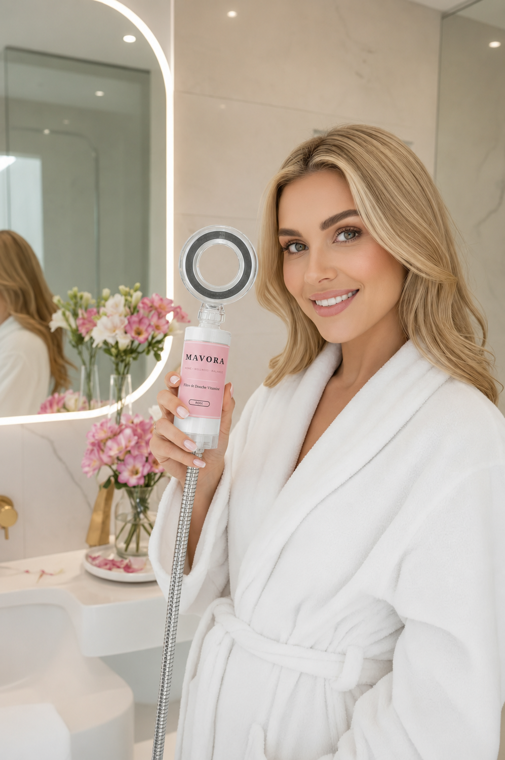 Filtre de Douche Vitaminé MAVORA - Rose
